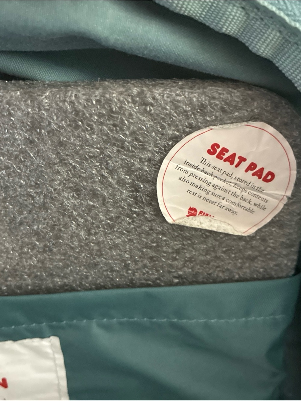 Fjallraven Kanken 23510 Backpack Seat Pad Blue Gray Travel School - Picture 13 of 14